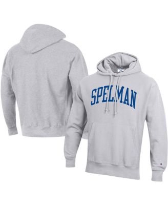 Men's Gray Spelman College Jaguars Tall Arch Pullover Hoodie