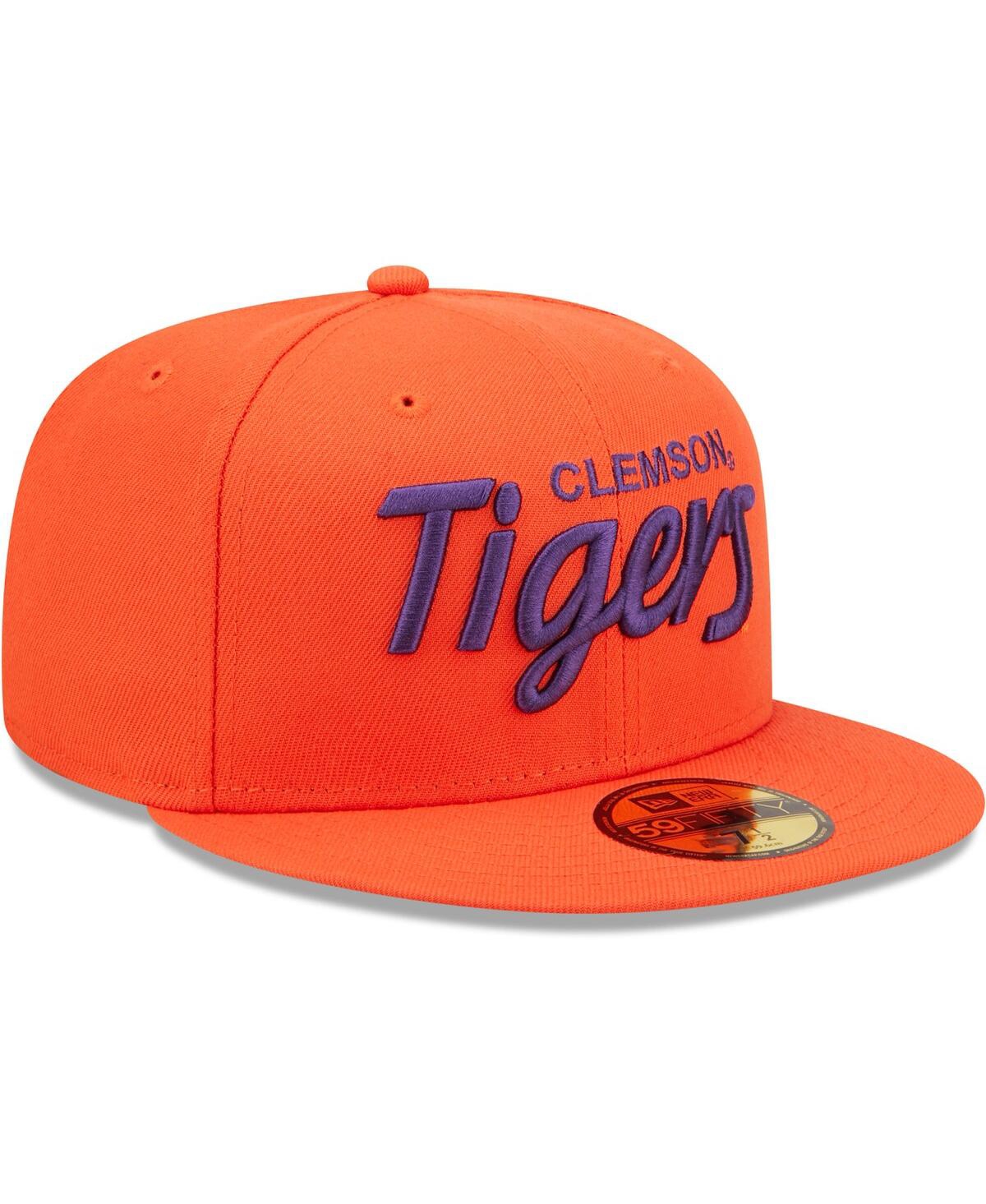Shop New Era Men's  Orange Clemson Tigers Griswold 59fifty Fitted Hat