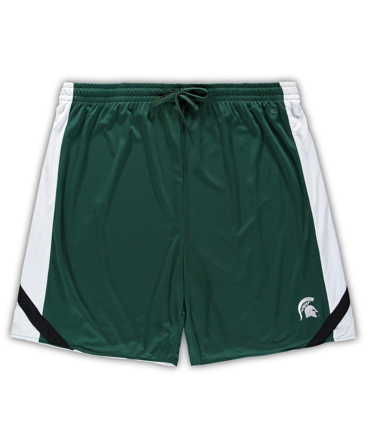 Men's Colosseum White Michigan State Spartans Big and Tall Team Reversible Shorts - White