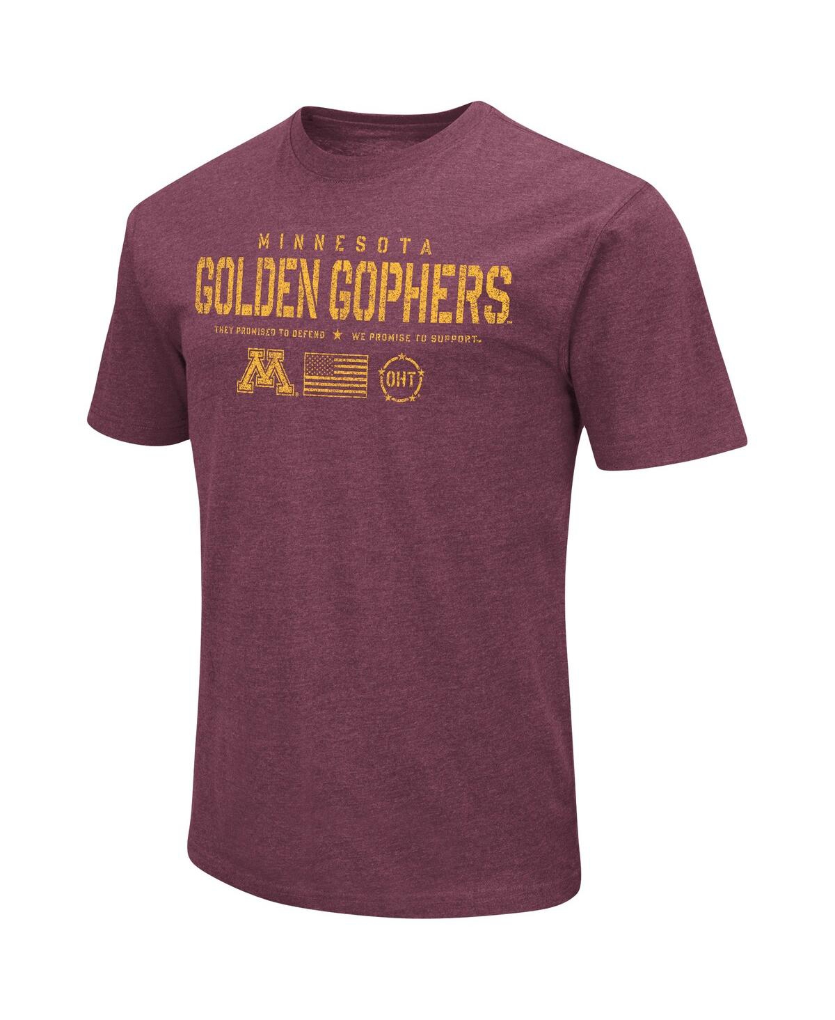 Shop Colosseum Men's  Maroon Minnesota Golden Gophers Oht Military-inspired Appreciation Flag 2.0 T-shirt