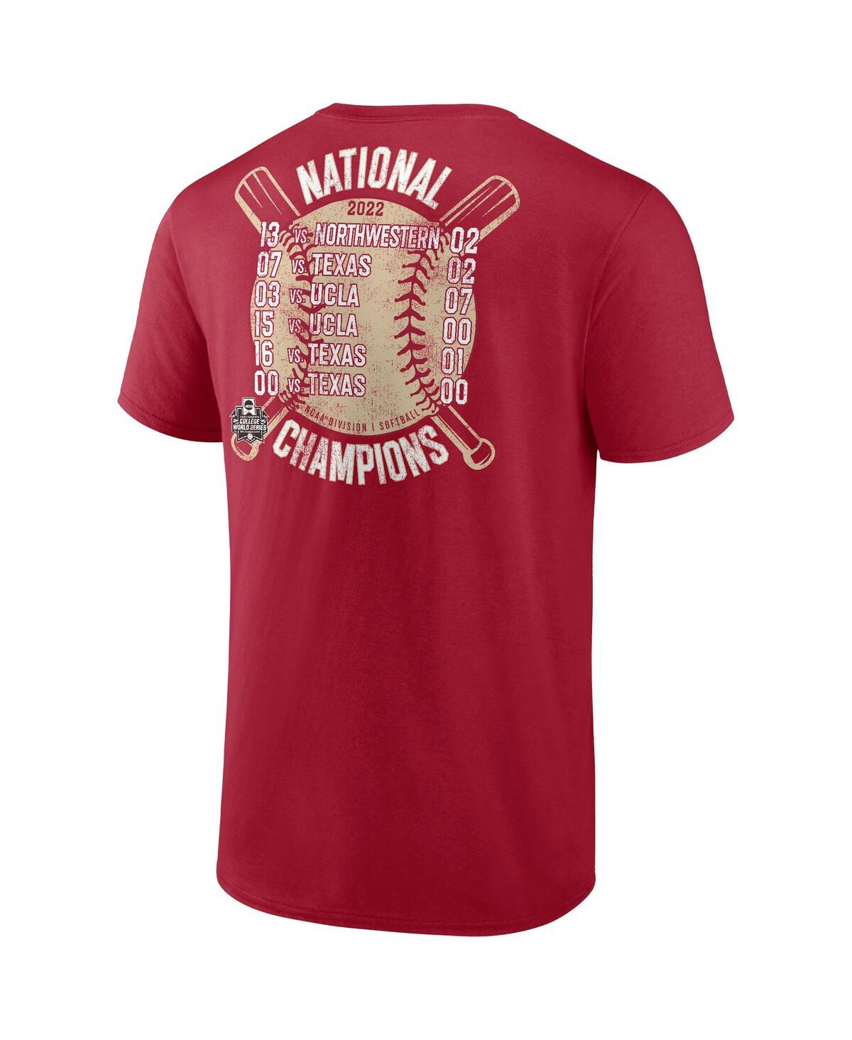 Men's FanaticsOklahoma Sooners 2022 Ncaa Softball Women's College World Series Champions Slide T-shirt - Crimson