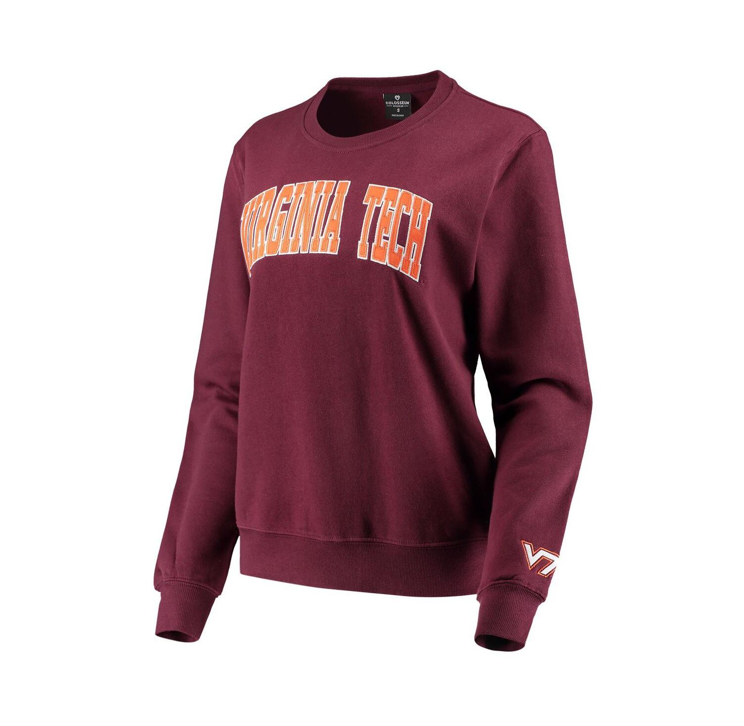 Women's Maroon Virginia Tech Hokies Campanile Pullover Sweatshirt