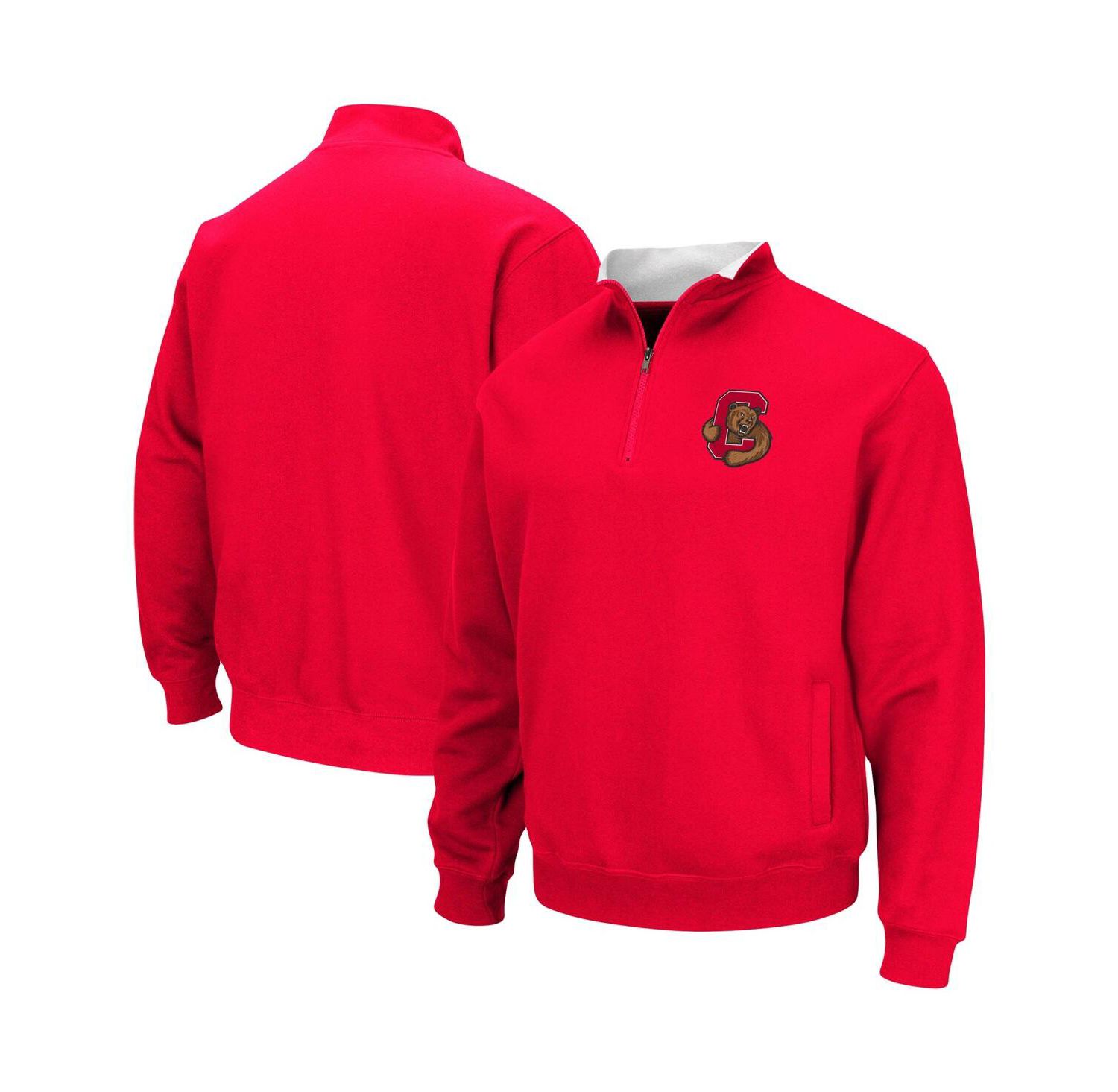Men's Red Cornell Big Red Tortugas Logo Quarter-Zip Jacket