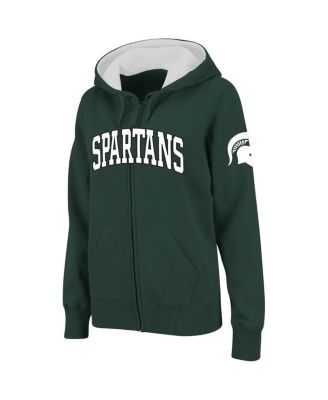 Women's Michigan State Spartans Arched Name Full-Zip Hoodie