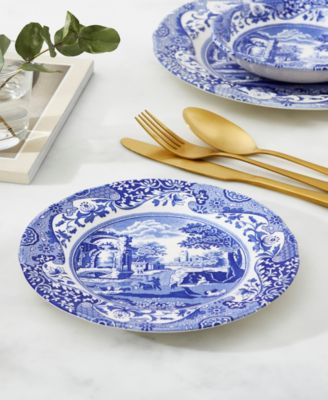 Blue Italian Salad Plates, Set of 4