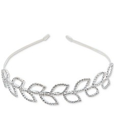 Silver-Tone Crystal Leaf Headband, Created for Macy's