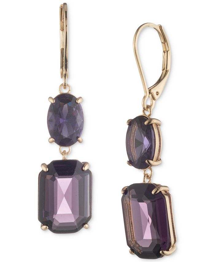 Earrings with purple stones Clearance