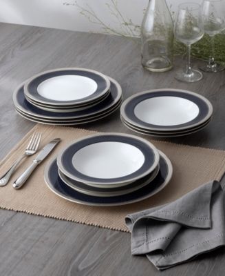 Noritake Odessa Cobalt Platinum Dinnerware Collection - Macy's