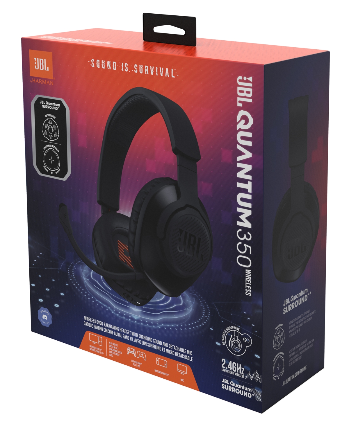 Jbl Quantum 350 Wireless Bluetooth Over Ear Gaming Headset