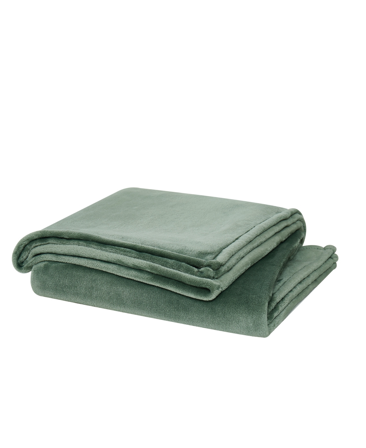 Cannon Solid Plush Blanket, Twin/twin Xl In Green