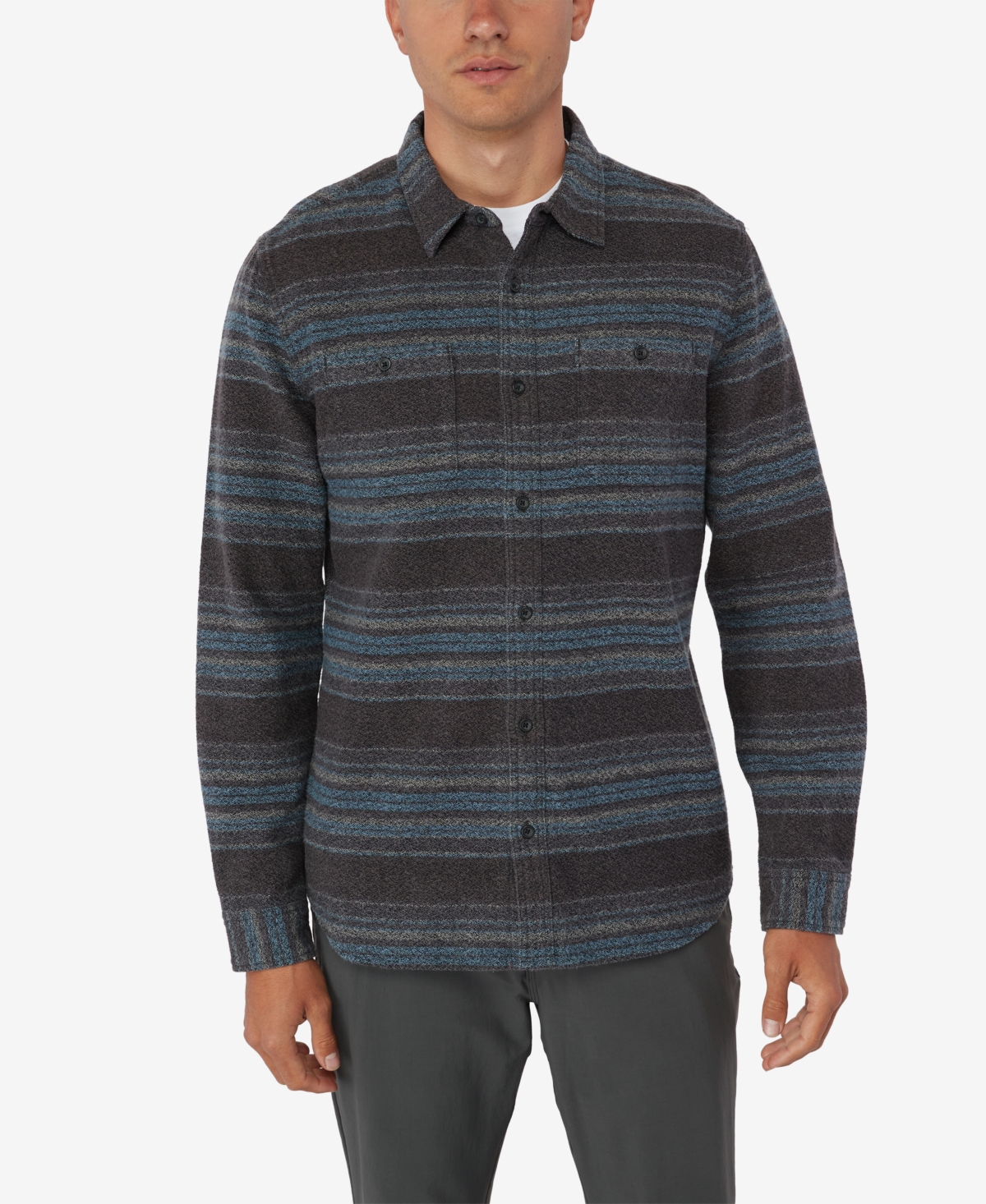 Shop O'neill Men's Belmont Flannel Shirt In Graphite
