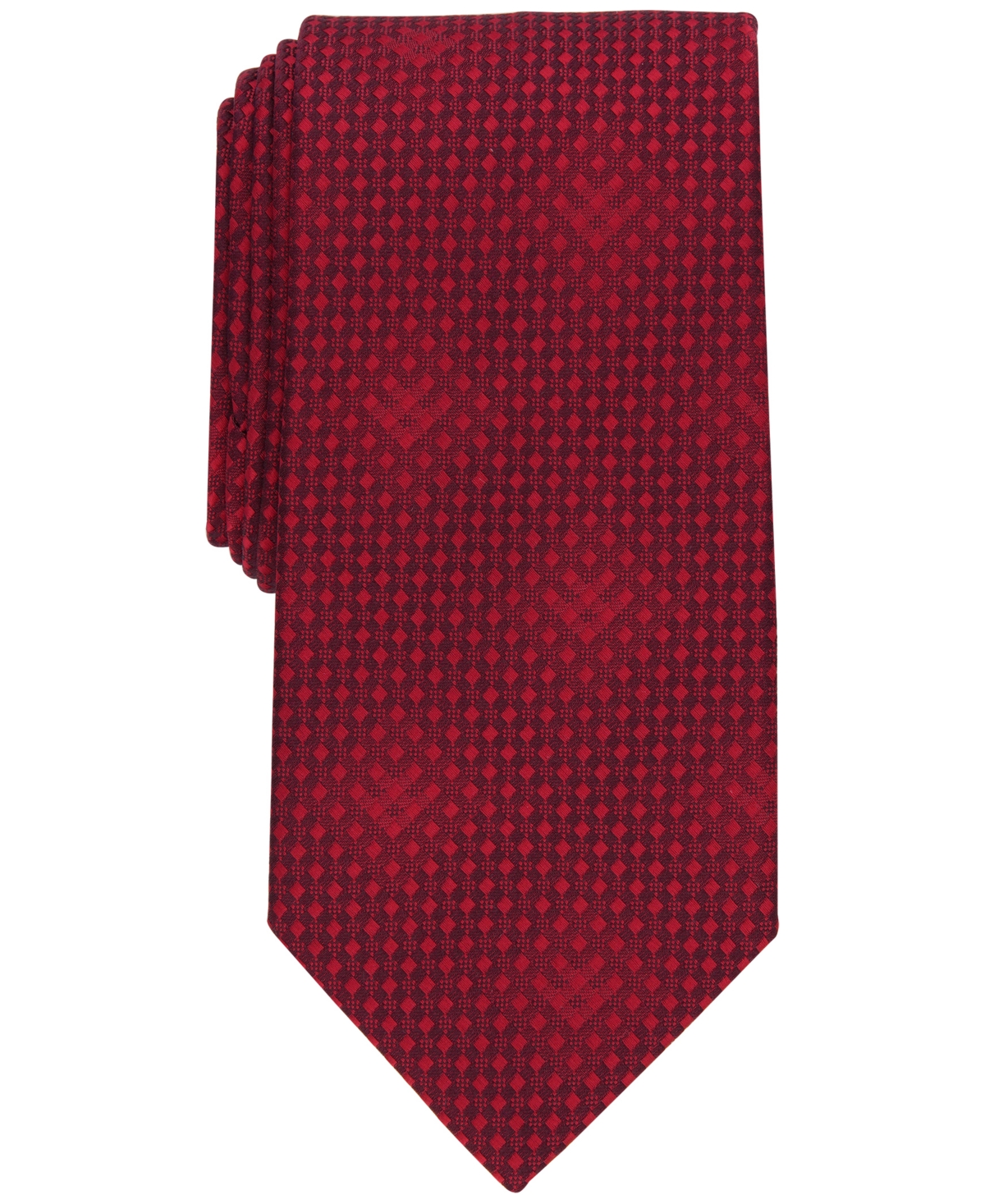 Perry Ellis Men's Classic Design Wilmot Check Tie In Red