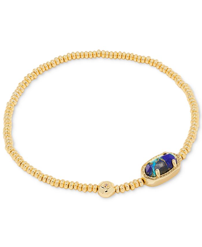Kendra Scott 14k Gold Plated Gemstone Beaded Stretch Bracelet Macy s