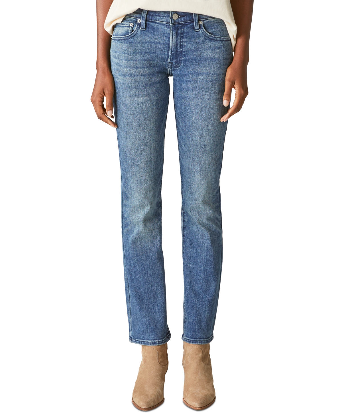 Shop Lucky Brand Women's Sweet Straight Leg Jeans In Gemini