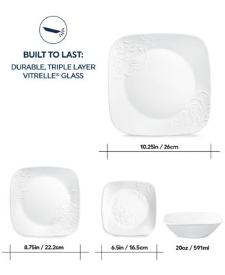 Cherish Square 16 Pc. Dinnerware Set, Service for 4
