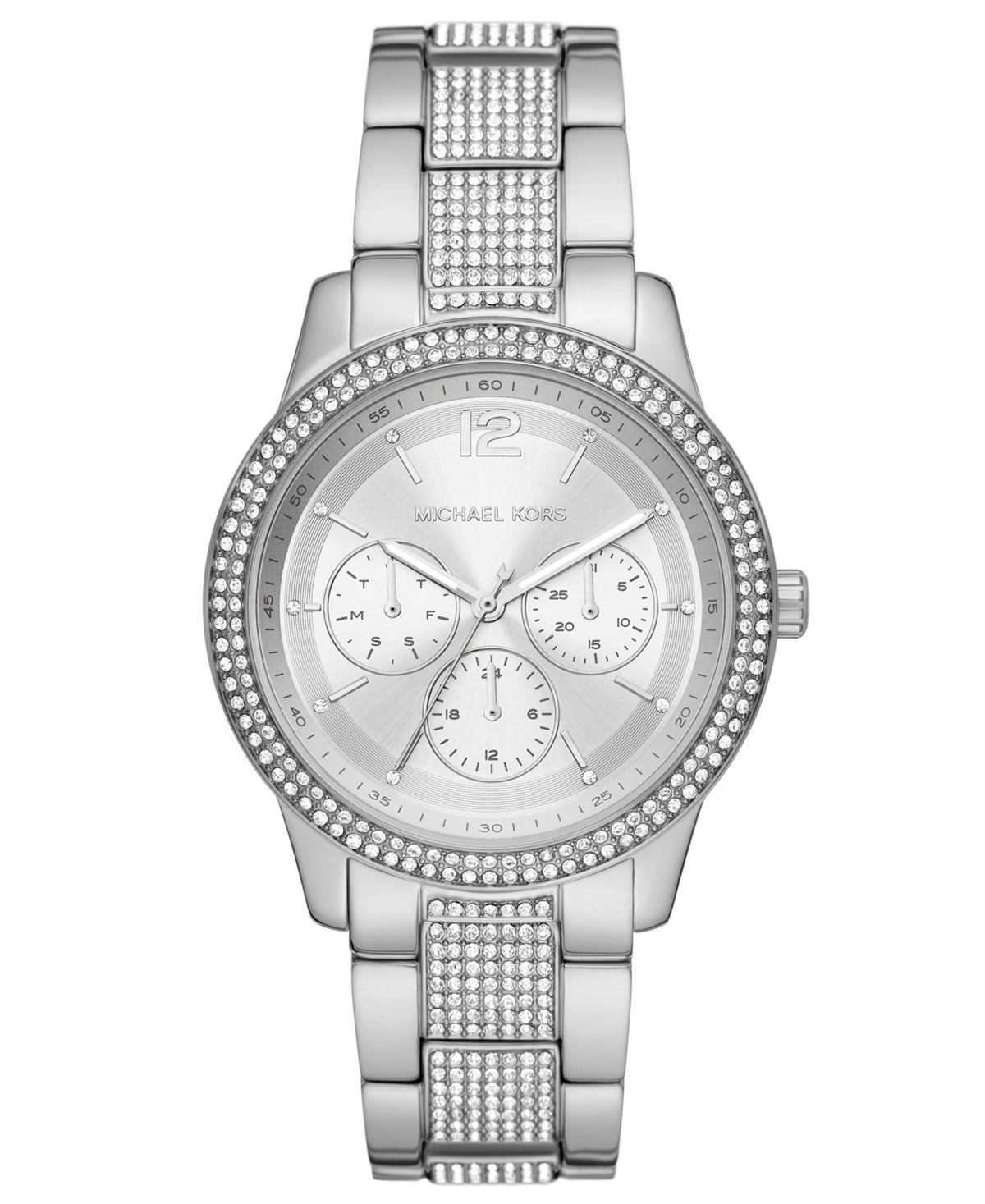 Michael Kors Women's Tibby Multifunction Silver-tone Stainless Steel Bracelet Strap Watch 40mm