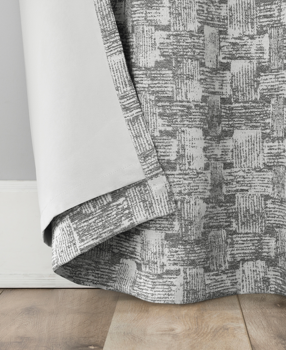 Scott Living Osaka Inverted Brushstrokes Cotton Blend 100% Blackout Grommet Curtain Panel