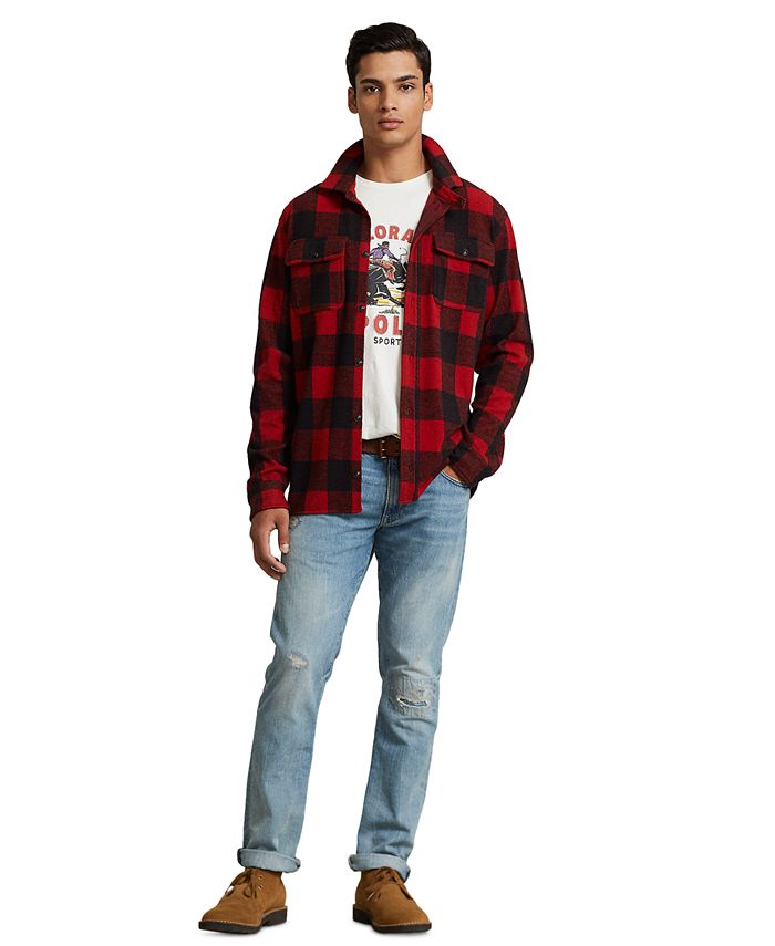 Polo Ralph Lauren Men's Plaid Knit Flannel Workshirt Macy's