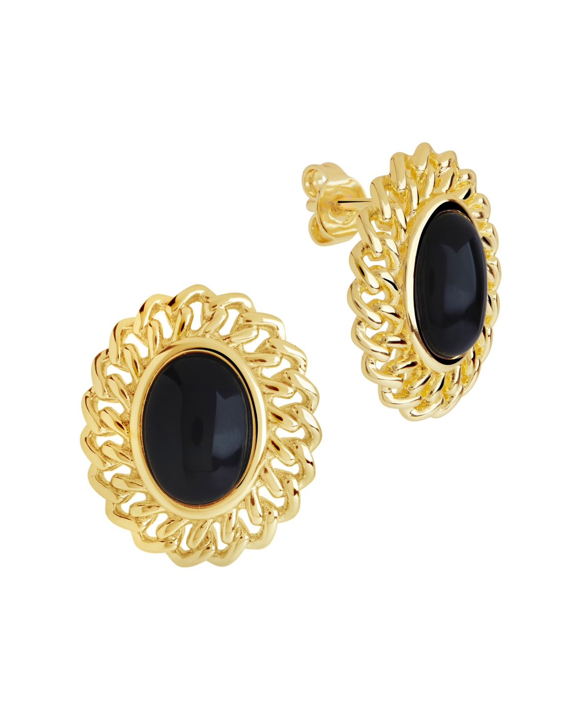 Sterling Forever Ainsley Studs In Gold