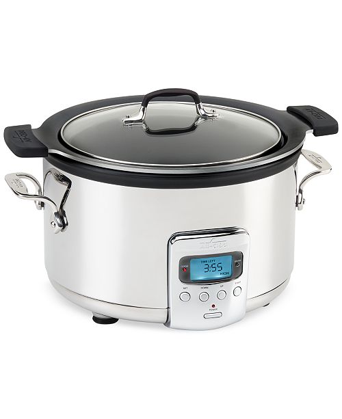 AllClad 4 QT. Slow Cooker with Black Ceramic Insert & Reviews Small