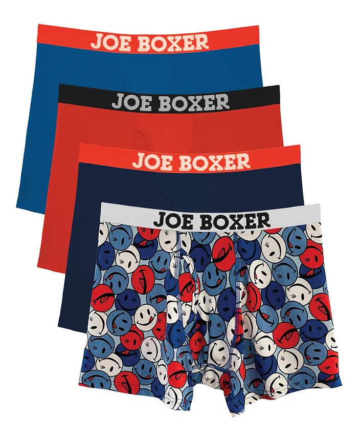 Joe Boxer Men's Americana Lickies Performance Boxer Briefs, Pack of 4