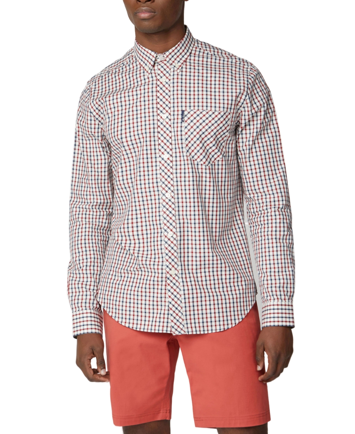 Men's Signature House Check Long-Sleeve Shirt - Red