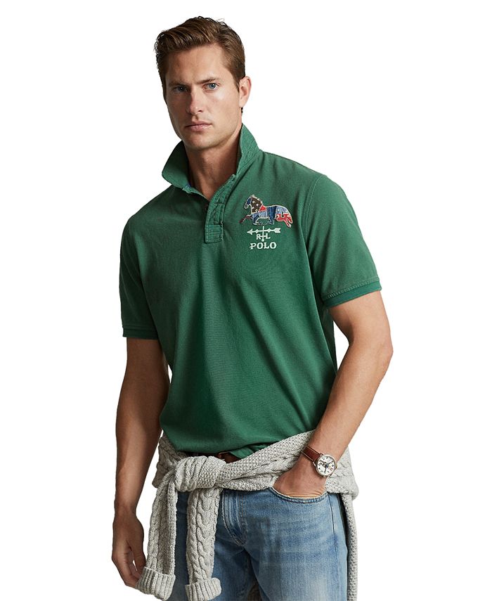 Polo Ralph Lauren Men's Classic-Fit Mesh Graphic Polo Shirt & Reviews -  Polos - Men - Macy's