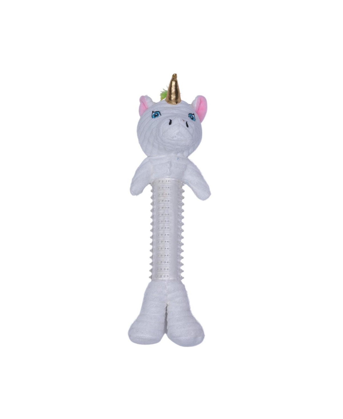 Innovative Plush and Thermoplastic Rubber Unicorn Corduroy Dog Toy - Open Miscellaneous