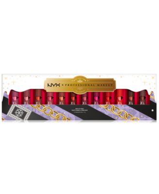 NYX Professional Makeup - 12-Pc. Mrs. Claus Suede Matte Mini Lipstick Set