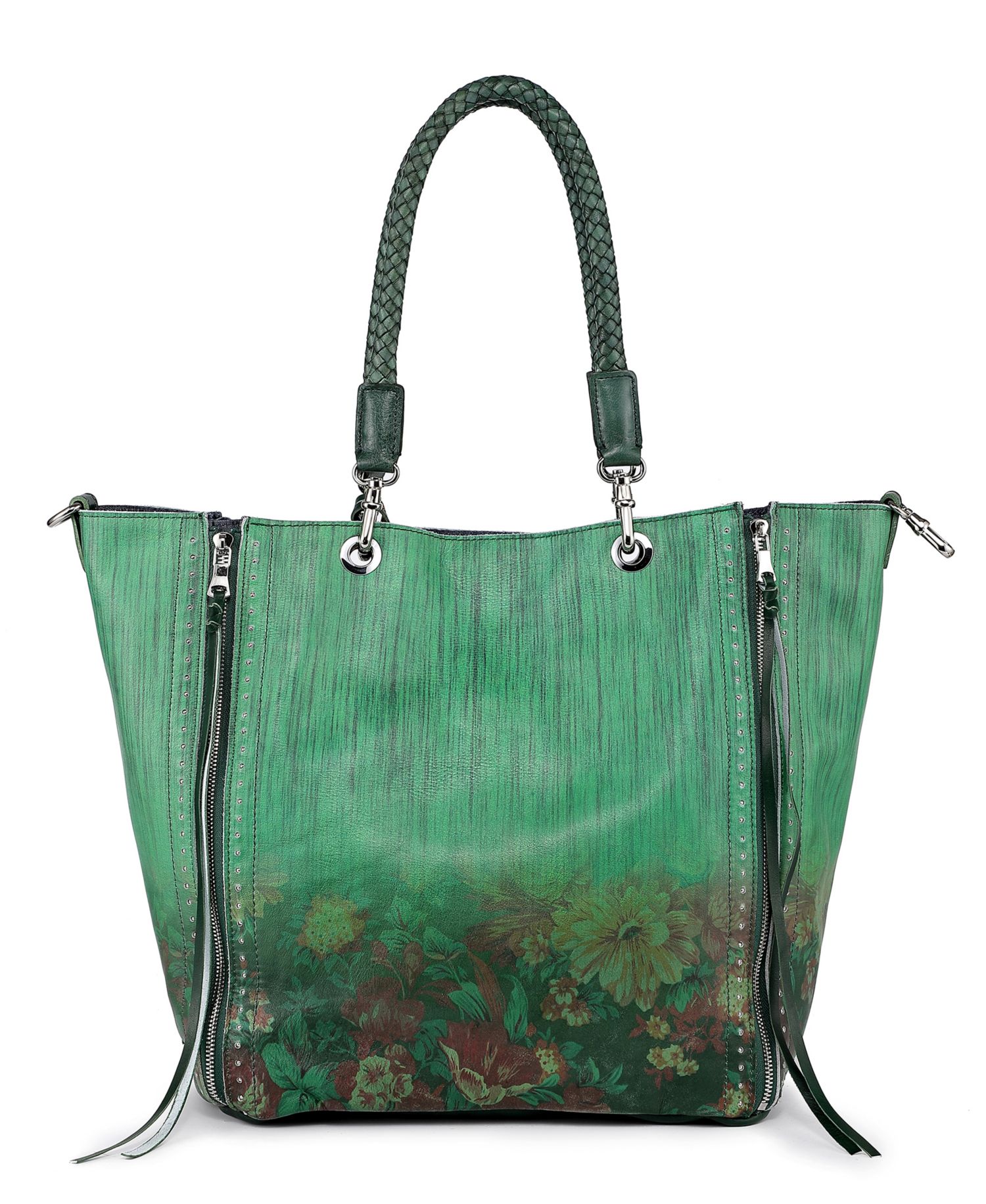 Women's Barracuda Hand Painted Clasp Closure Tote Bag