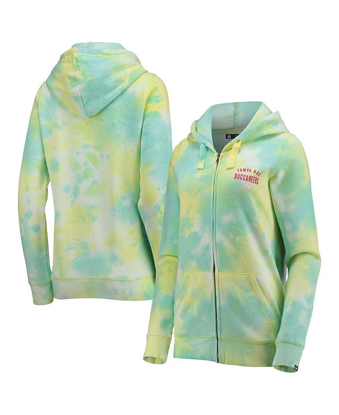 New Era Women's White Tampa Bay Buccaneers Ice-Dye Full-Zip Hoodie - Macy's