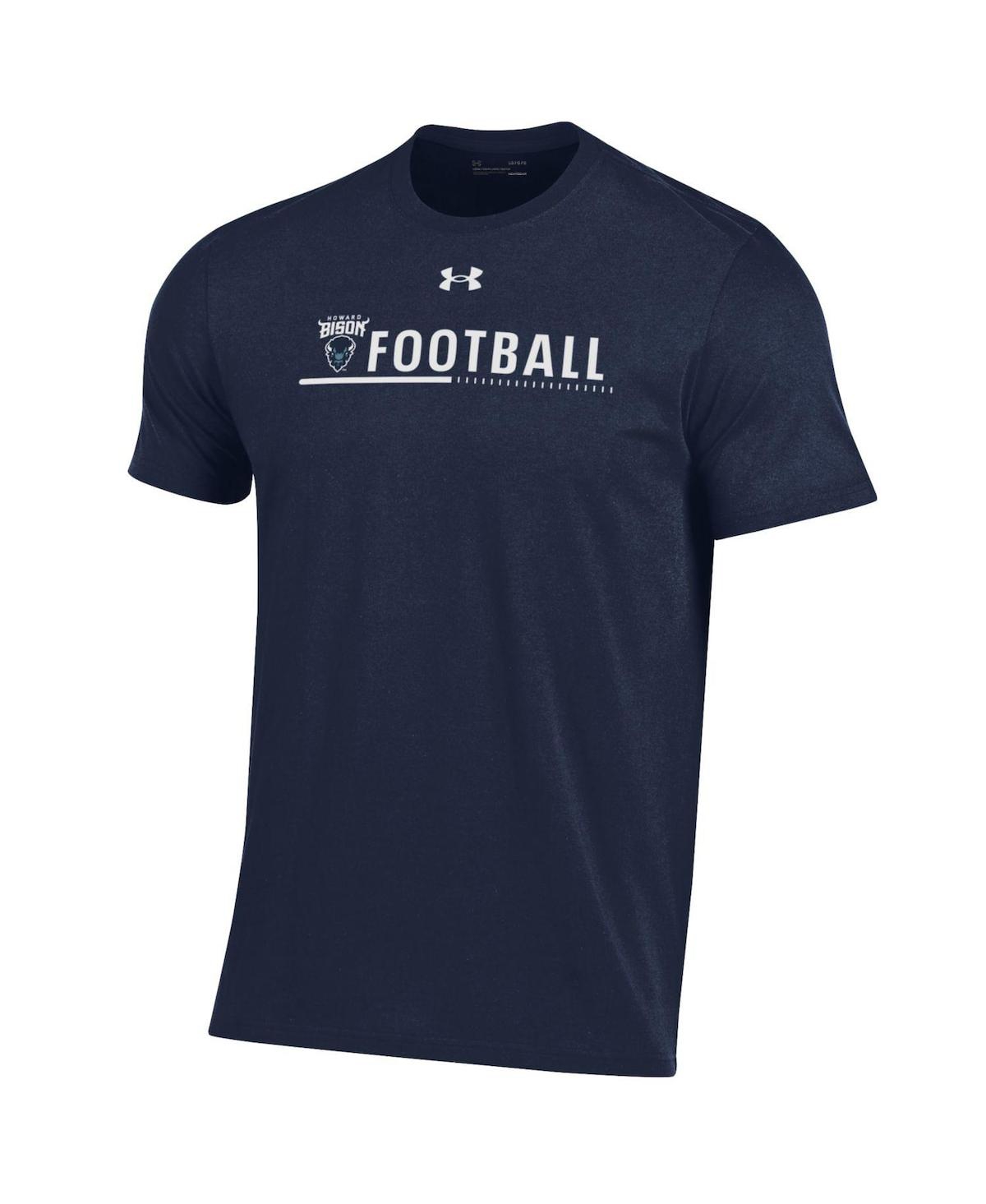 Shop Under Armour Men's  Navy Howard Bison 2022 Sideline Football Performance Cotton T-shirt