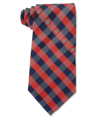 Eagles Wings Washington Nationals Checked Tie