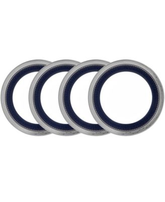Noritake Odessa Cobalt Platinum Dinnerware Collection In White