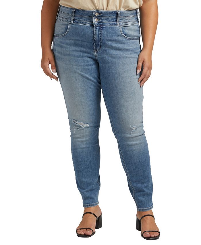 Silver Jeans Co. Plus Size Avery High Rise Skinny Jeans - Macy's