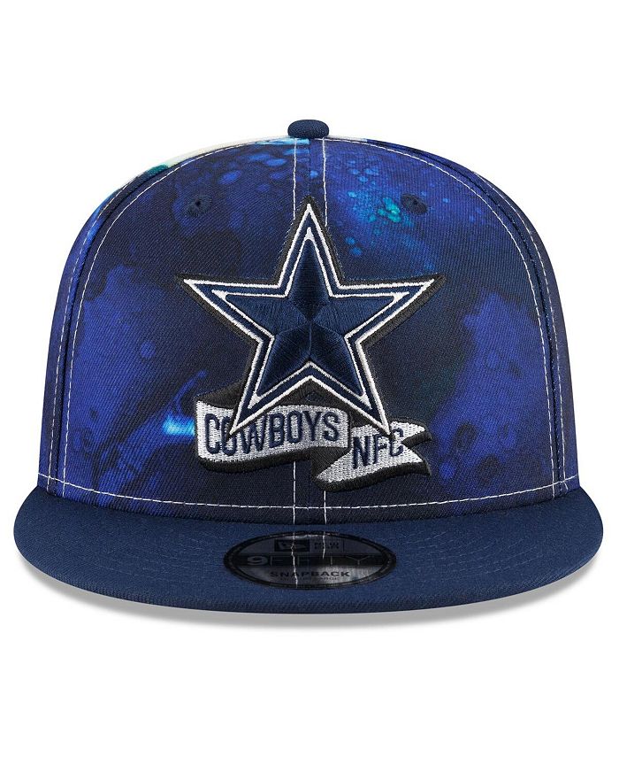 New Era Men's Navy Dallas Cowboys 2022 Sideline 9FIFTY Ink Dye Snapback