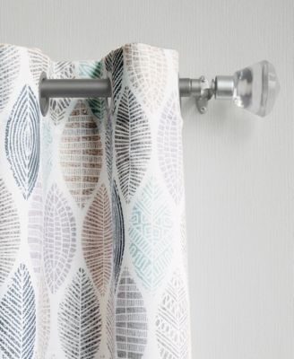 Mikko Leaf Print Semi-Sheer Grommet Curtain Panel