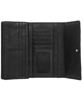 Women's Pebbled Collection RFID Secure Trifold Wing Wallet