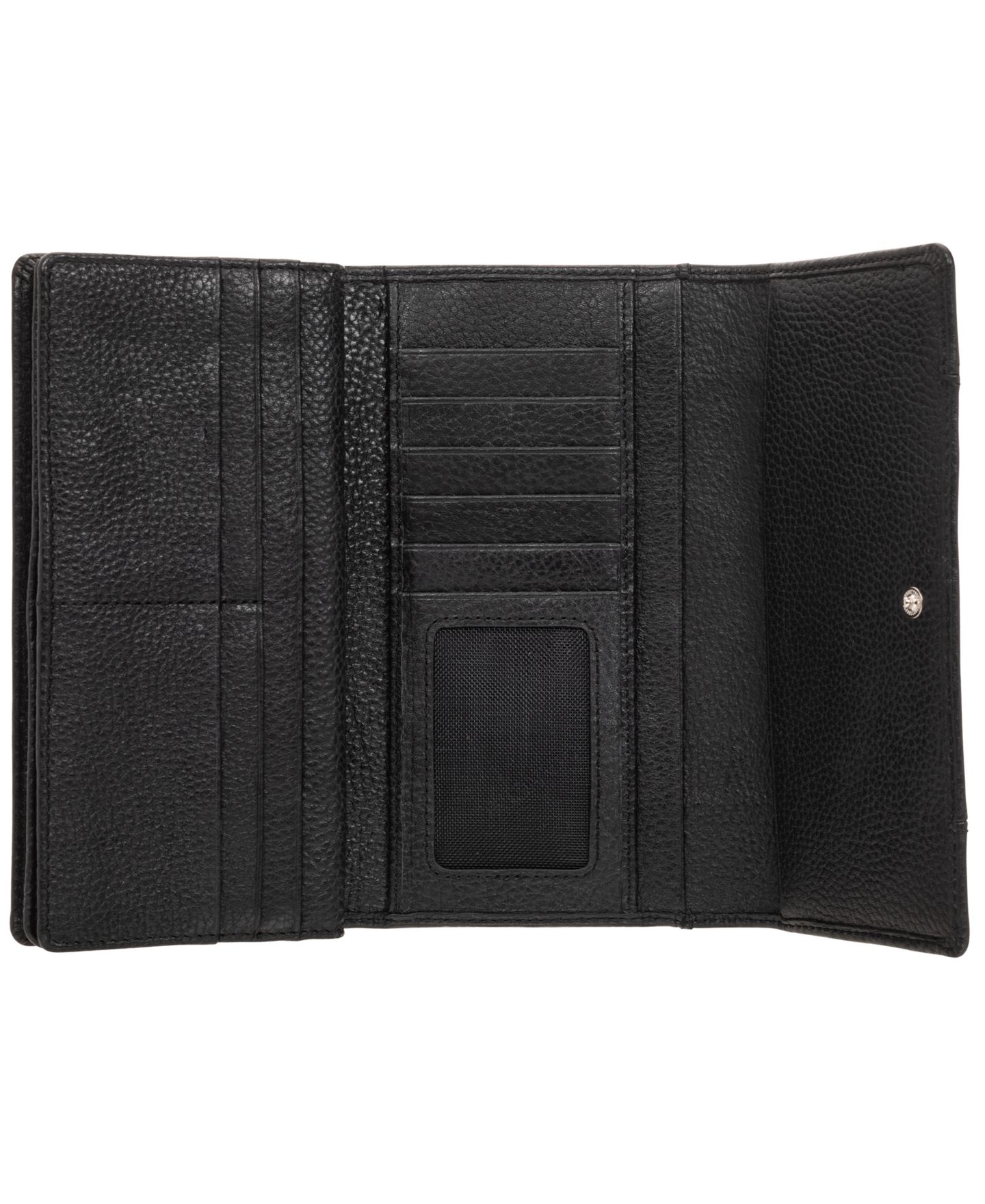Женский трёхсложный кошелёк Mancini Pebbled Collection с защитой RFID, цвет: Чёрный — фото 5