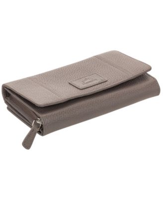 Women's Pebbled Collection RFID Secure Mini Clutch Wallet