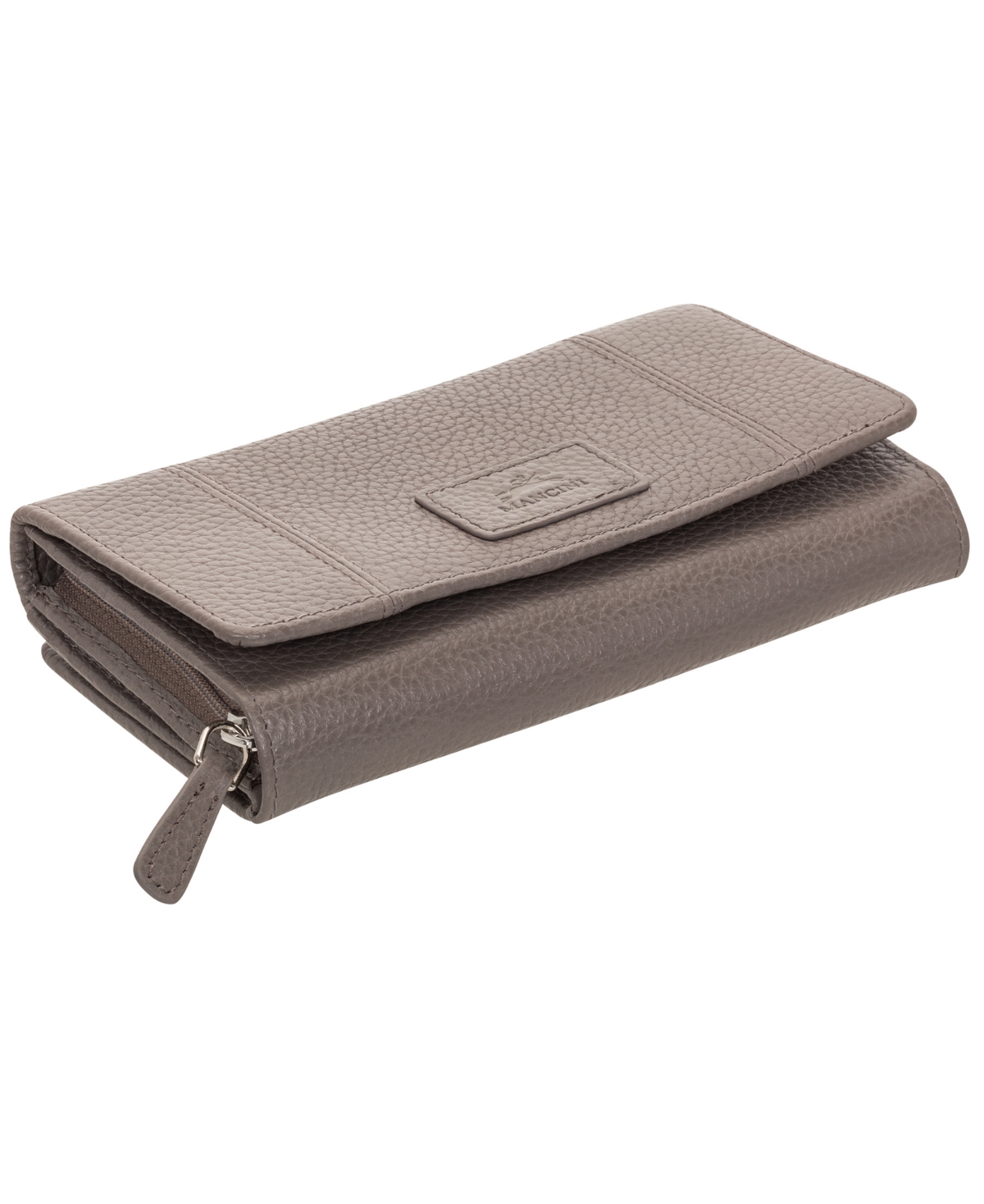 Mancini Women's Pebbled Collection Rfid Secure Mini Clutch Wallet