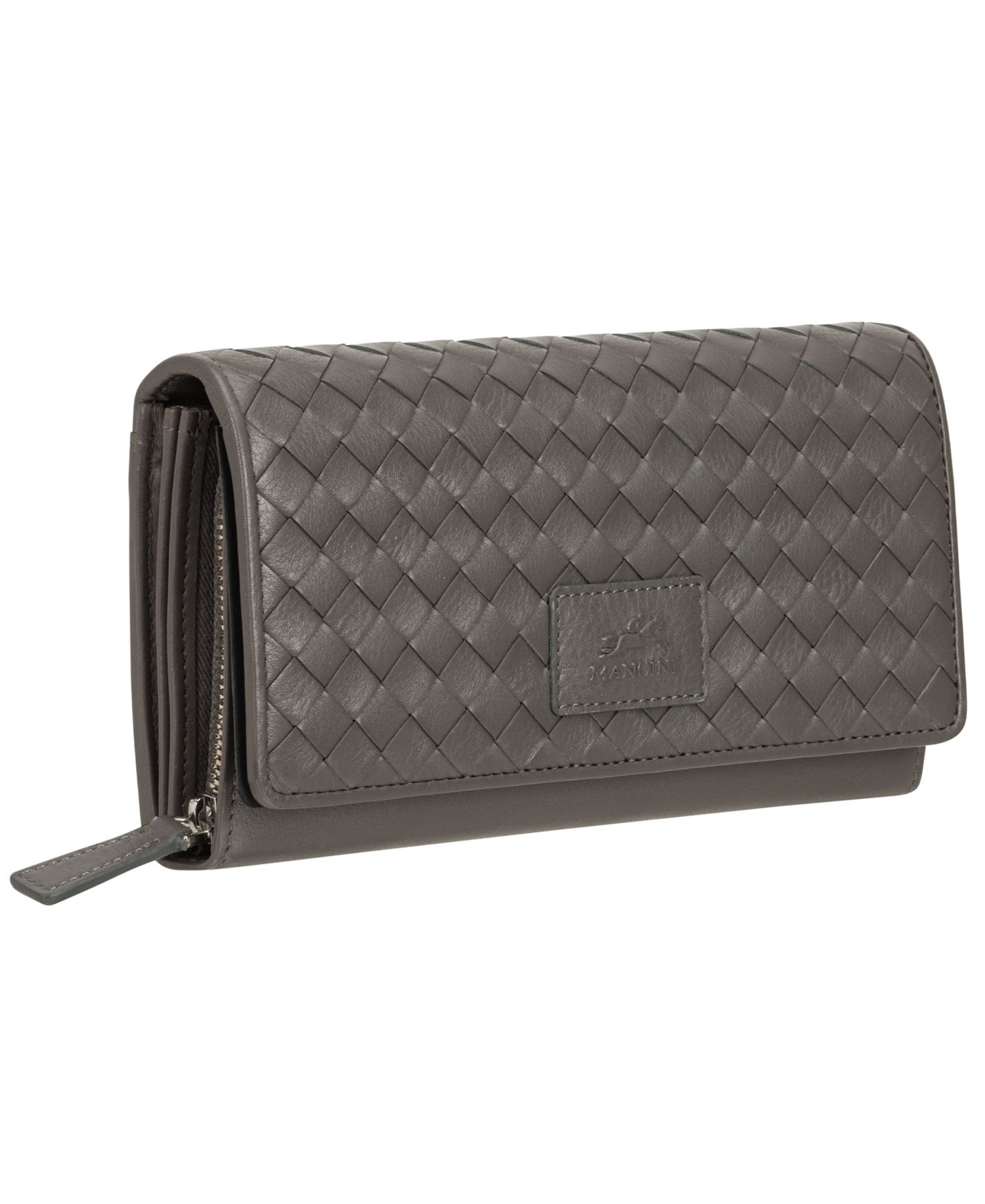Women's Basket Weave Collection RFID Secure Clutch Wallet