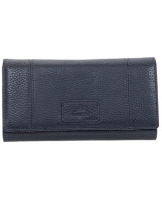 Women's Pebbled Collection RFID Secure Trifold Wing Wallet