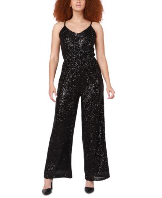 Black Tape Women's Adjustable Sequin-Embellished Jumpsuit Macy's