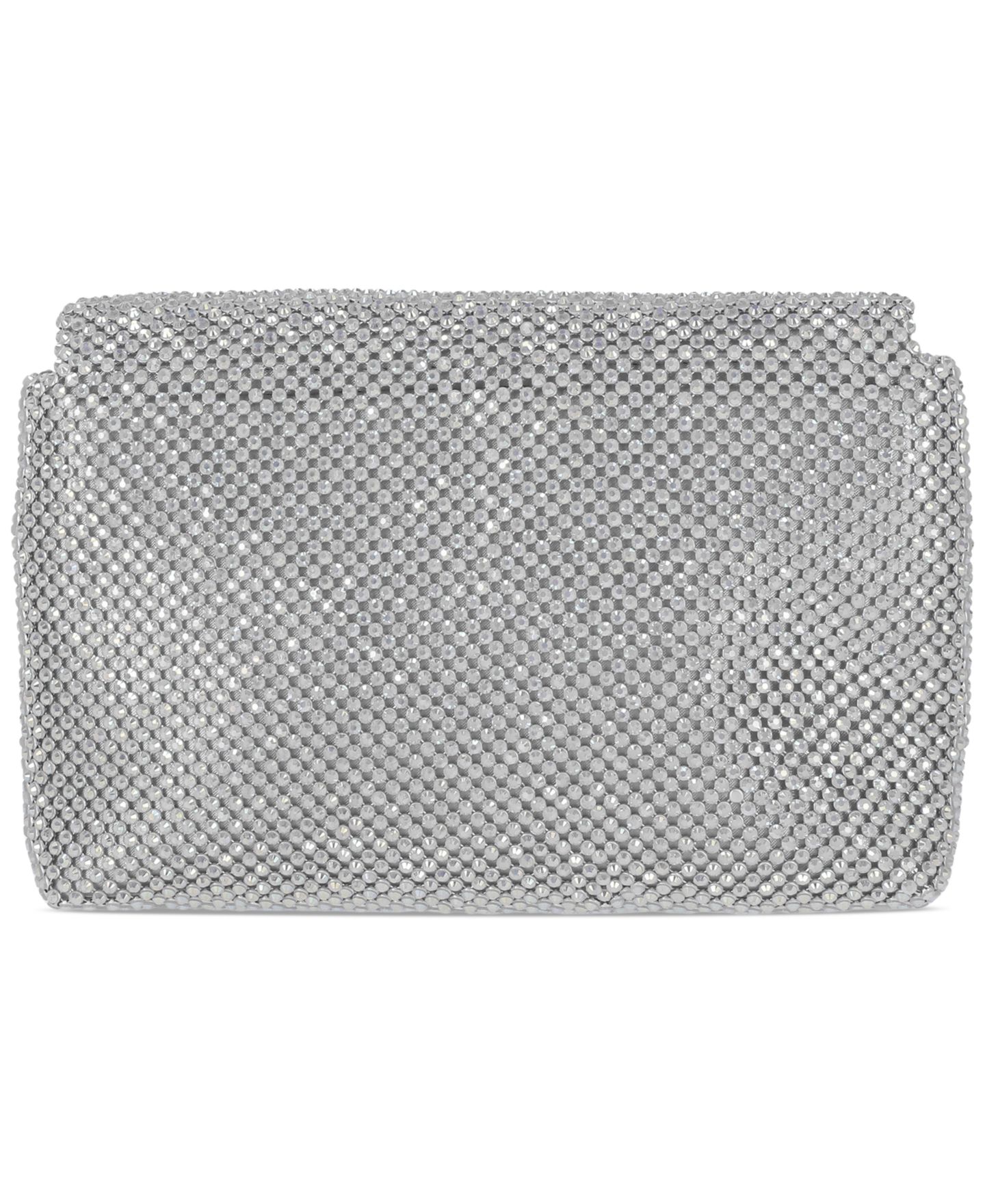 Женская сумка I.N.C. International Concepts Averry Mesh Crystal Crossbody, цвет: Серебряный сетчатый — фото 3