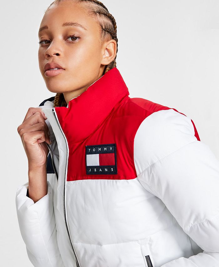 Tommy Jeans Women's Colorblocked Puffer Jacket & Reviews - Jackets ...