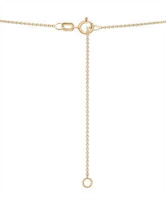 Diamond Heartbeat Pendant Necklace (1/10 ct. t.w.) in 10k Gold, 17" + 1" extender, Created by Macy's