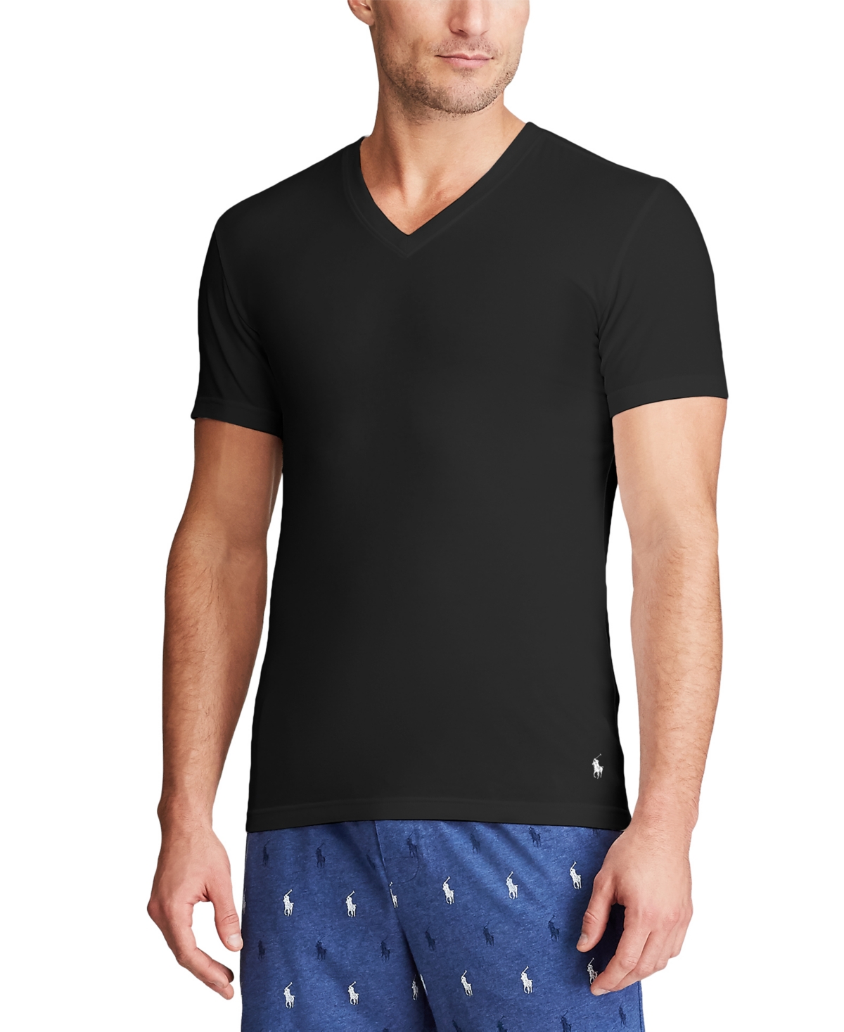 Polo Ralph Lauren Men's 3-Pk. Slim-Fit Stretch V-Neck Undershirts -rl2000 Red/andover Heather/ch