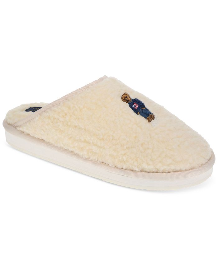 Polo Ralph Lauren Women's Denim Bear Fleece Scuff Slippers & Reviews -  Slippers - Shoes - Macy's