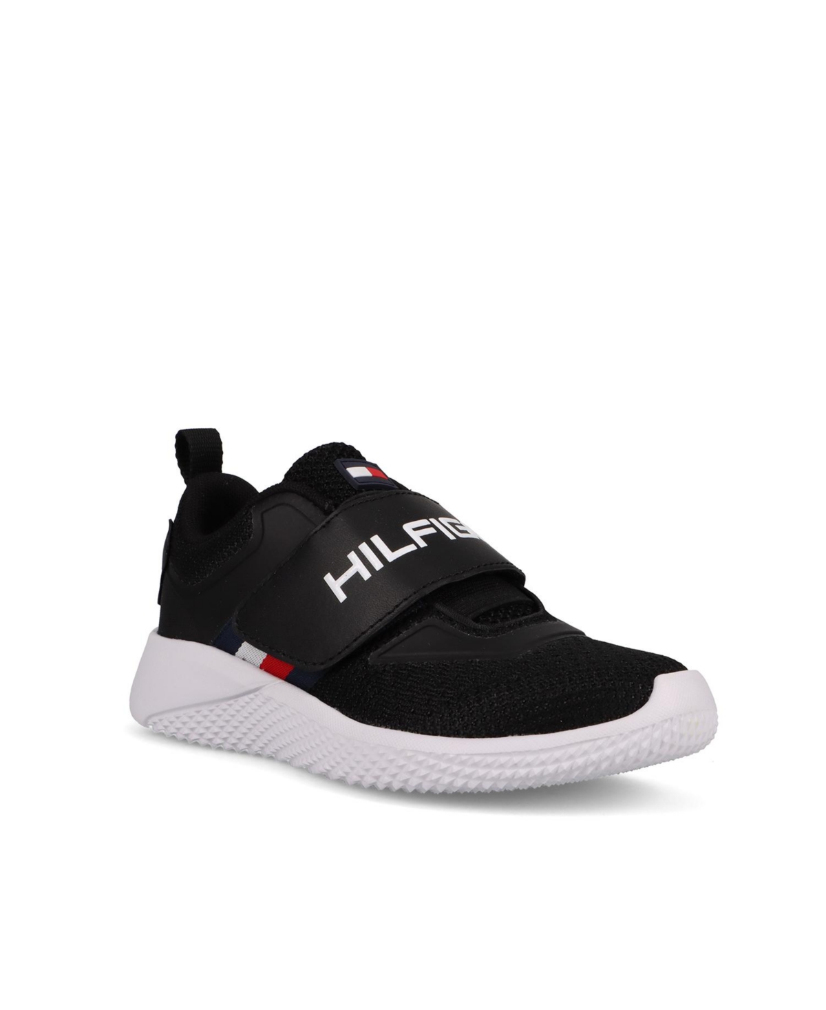 Shop Tommy Hilfiger Little Boys Cadet Strap 2.0 Sneaker In Black